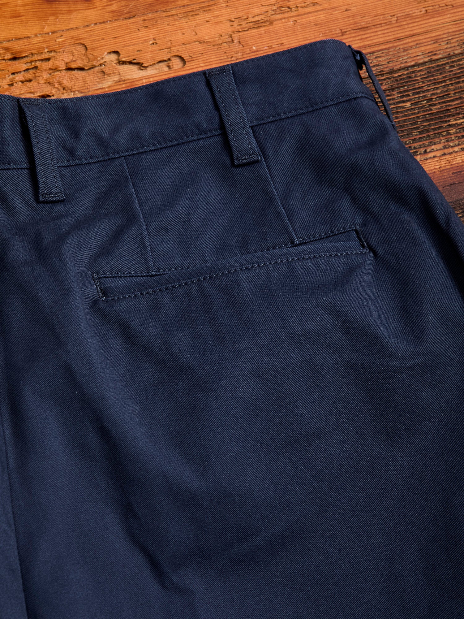 2-Pleat Twill Trousers in Navy – Blue Owl Workshop