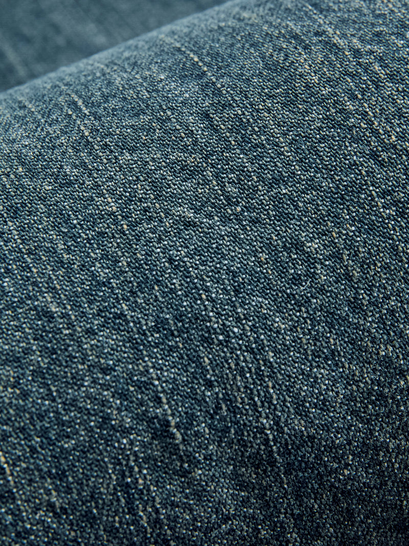 Denim Western Button-Down Shirt in Indigo-Camel Double Dye