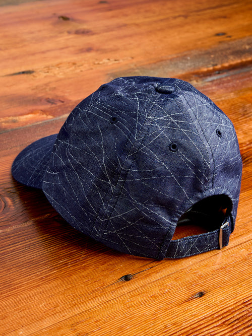 Billowing Wind Jacquard Dad Cap in Indigo