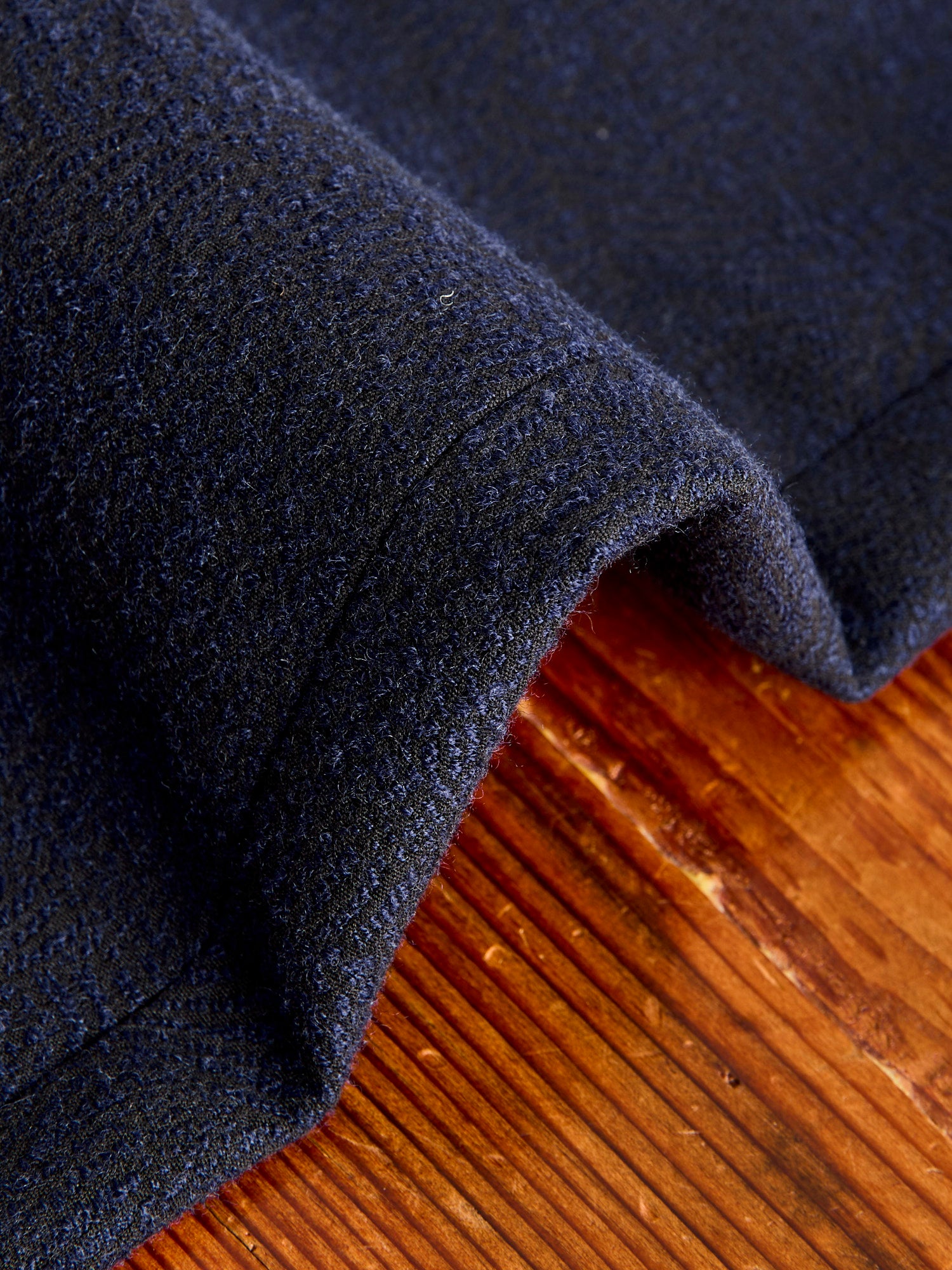 Wind Flow Jacquard Tucked Trousers in Dark Navy – Blue Owl Workshop