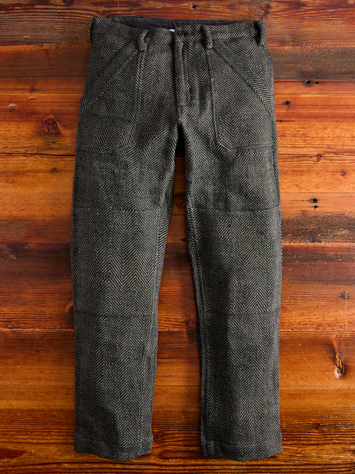 Isaac Pants in Iron/Charcoal Herringbone