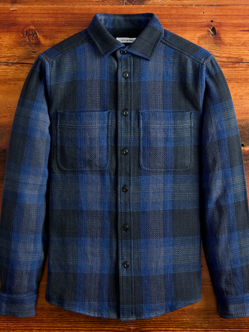 Ames Workshirt in Iron/Indigo Plaid