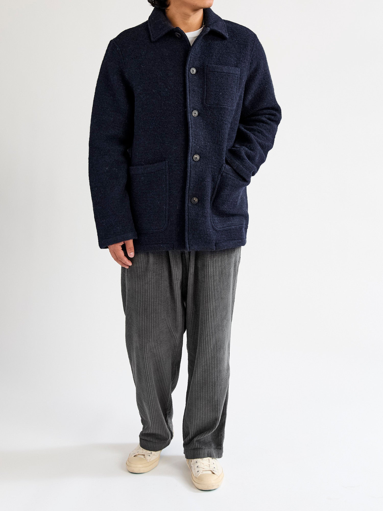 Wool Ormiston Jacket in Midnight Blue – Blue Owl Workshop