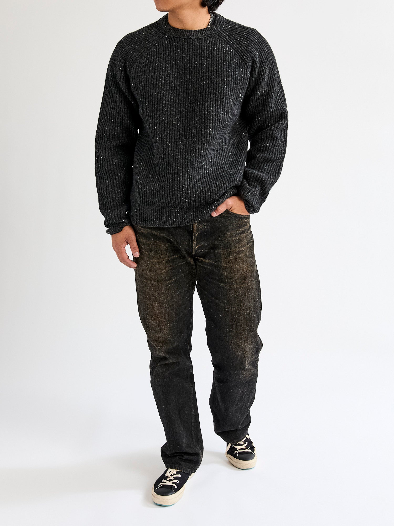 Nep Merino Kenny Crewneck in Black – Blue Owl Workshop