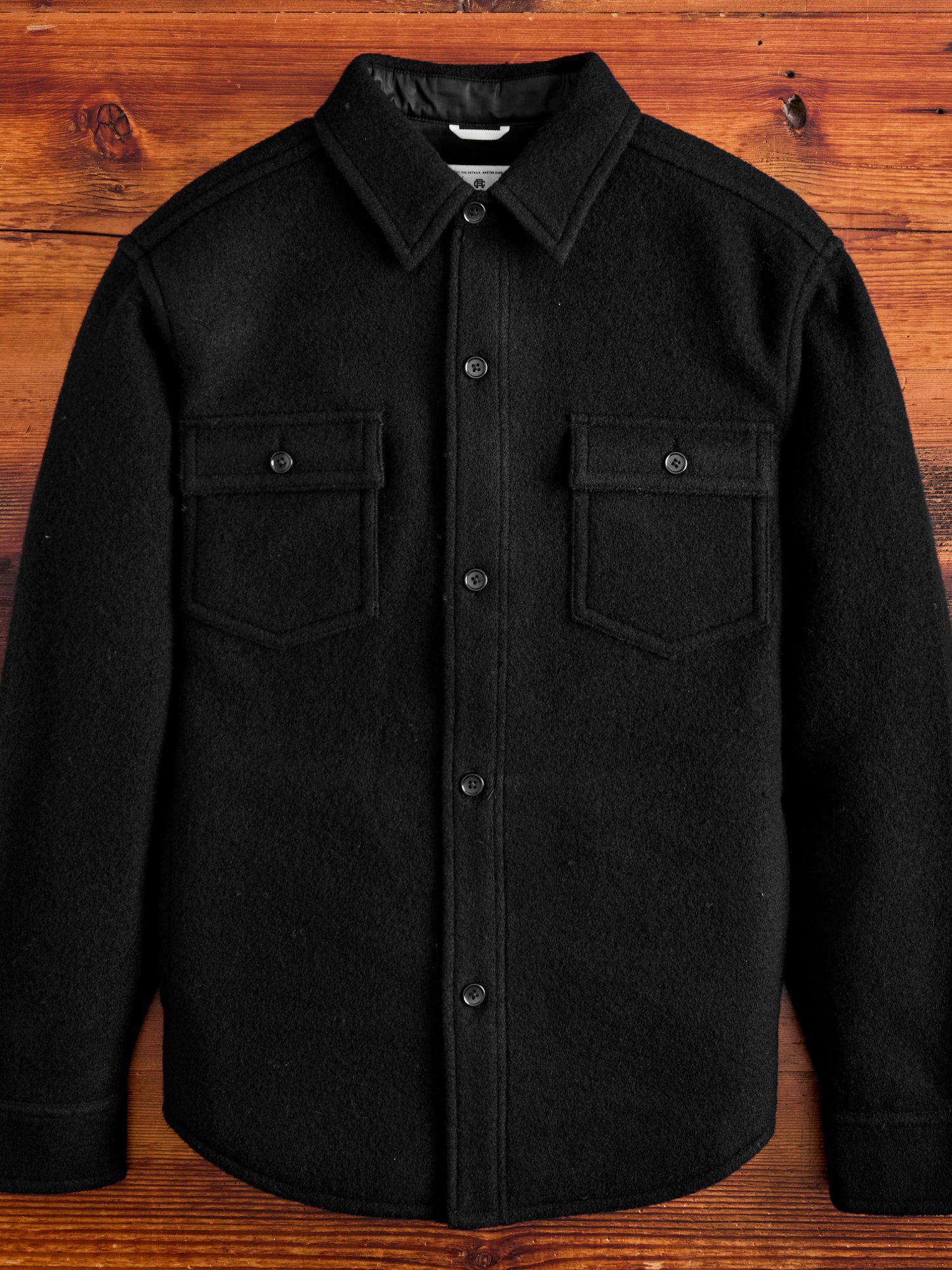 Boiled Wool Warden Overshirt in Black – Blue Owl Workshop