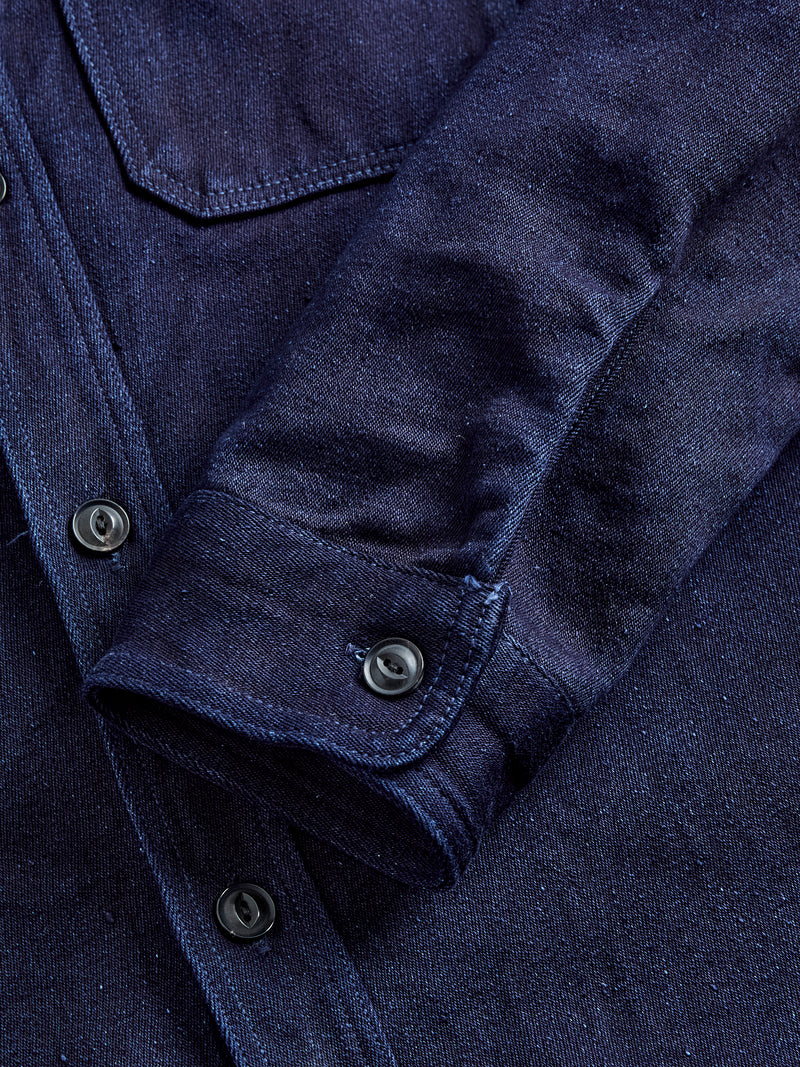 Extra Heavy Tricotine Shirt in Indigo