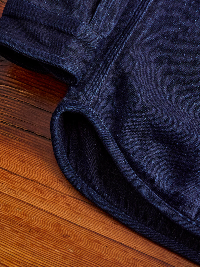 Extra Heavy Tricotine Shirt in Indigo