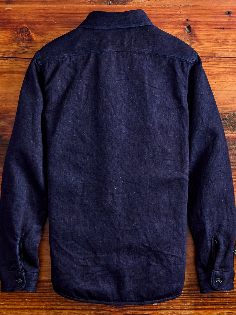 Extra Heavy Tricotine Shirt in Indigo
