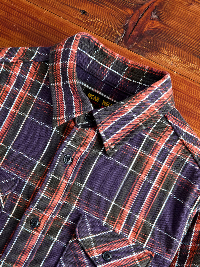 Heavy Flannel Shirt in Purple