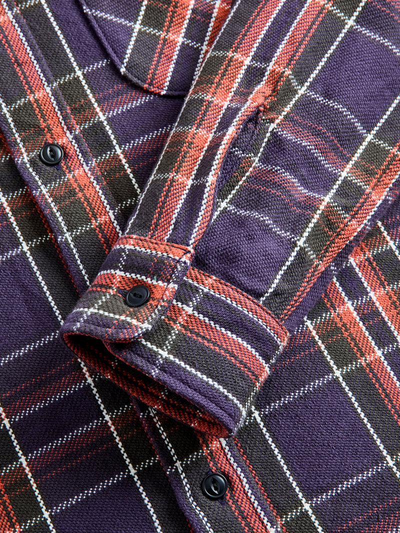 Heavy Flannel Shirt in Purple