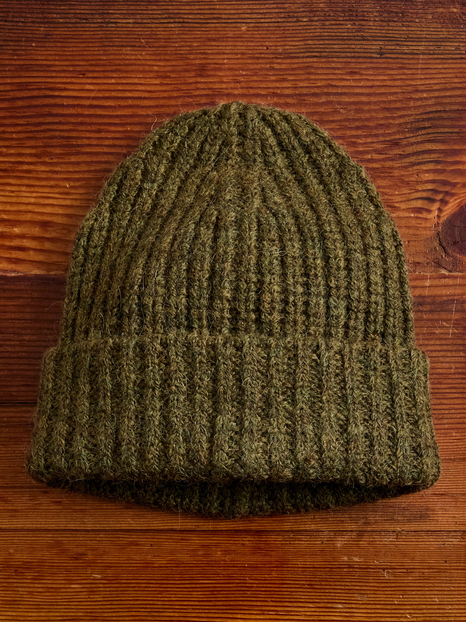 Alpaca Ribbed Watch Cap in Forest – Blue Owl Workshop