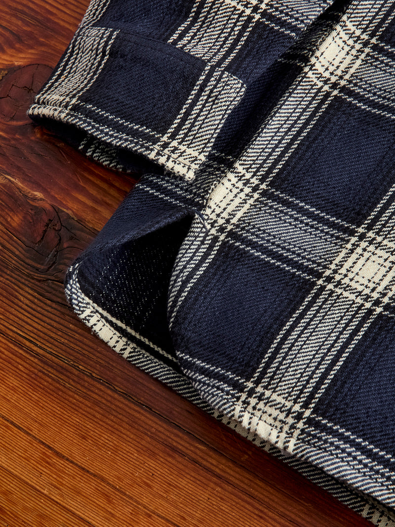 Crosscut Flannel in Midnight Plaid