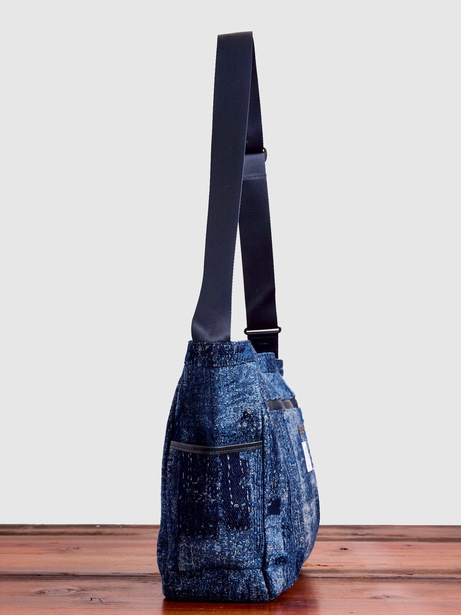 FDMTL x Master-Piece Boro Jacquard Shoulder Bag in Indigo – Blue