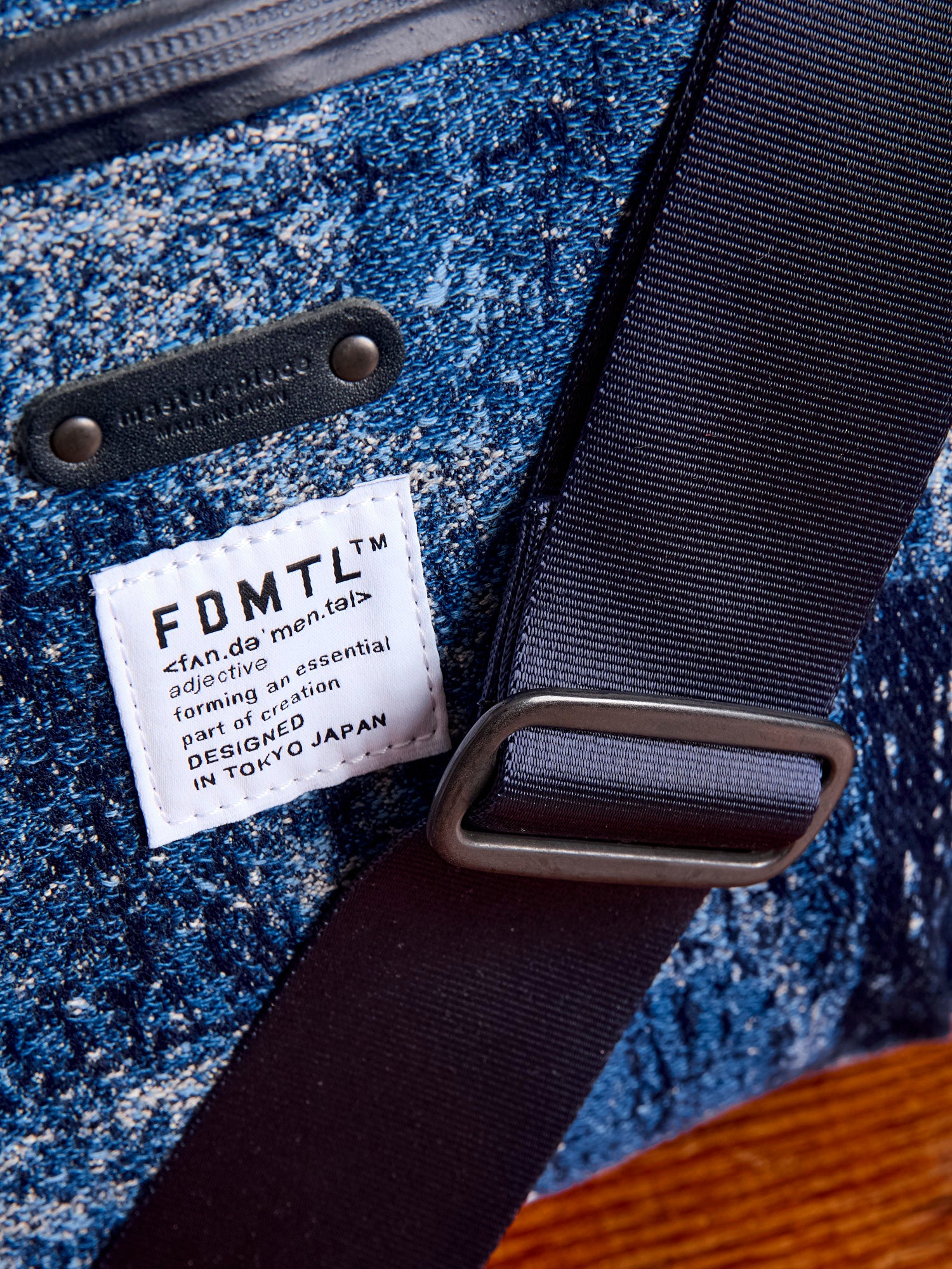 FDMTL x Master-Piece Boro Jacquard Shoulder Bag in Indigo – Blue
