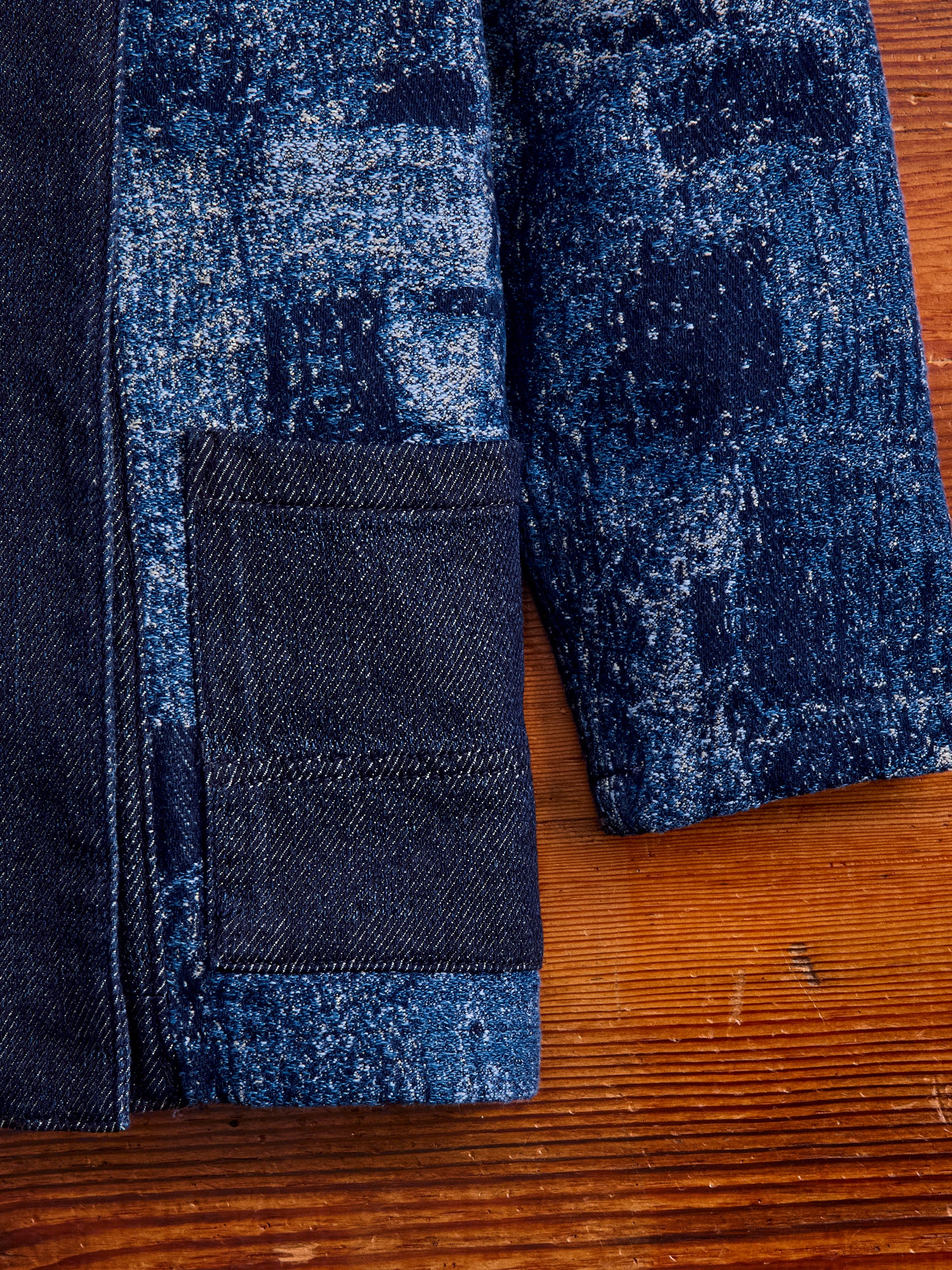 Jacquard Boro Haori Jacket in Indigo Rinse – Blue Owl Workshop