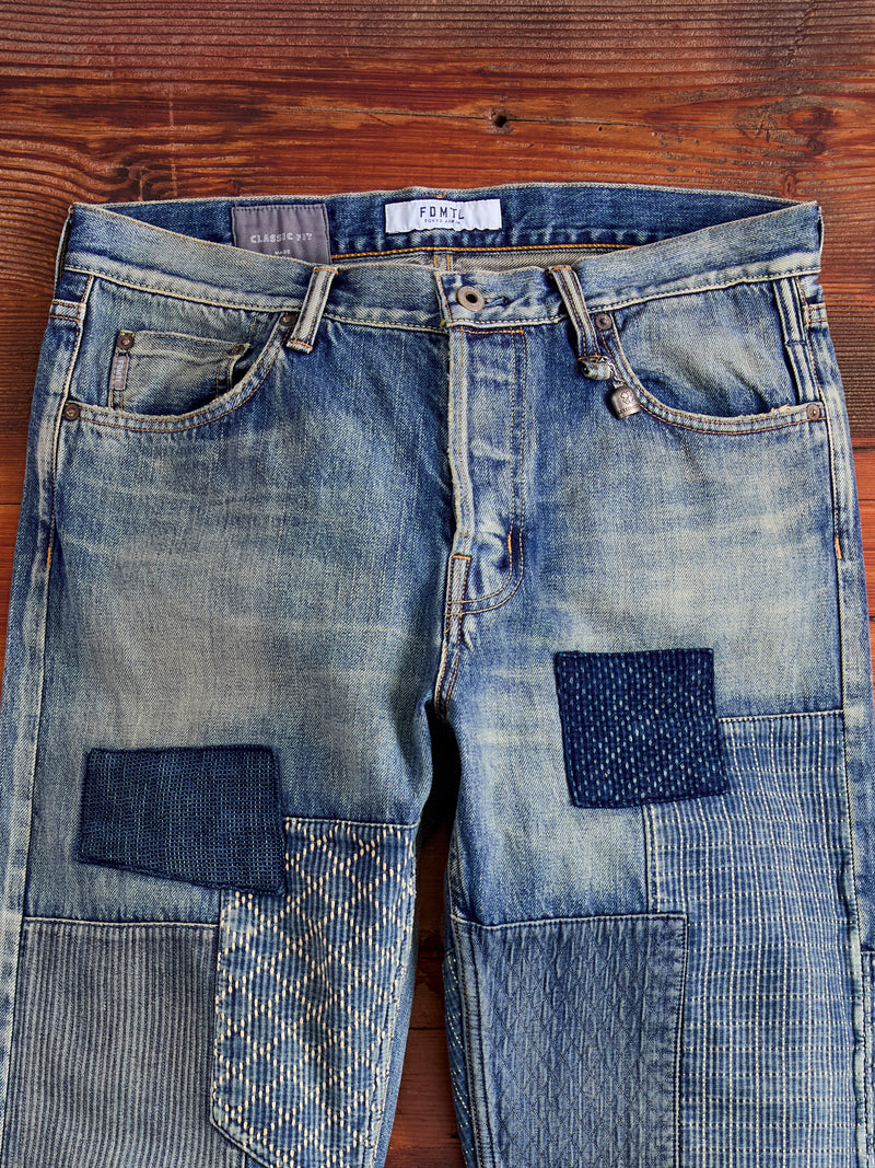 MG115 Boro Repair Selvedge Denim - Classic Straight Fit