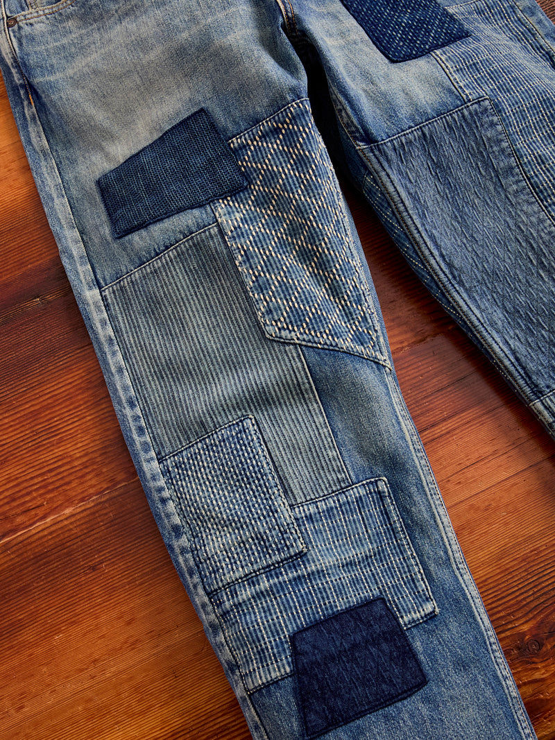 MG115 Boro Repair Selvedge Denim - Classic Straight Fit