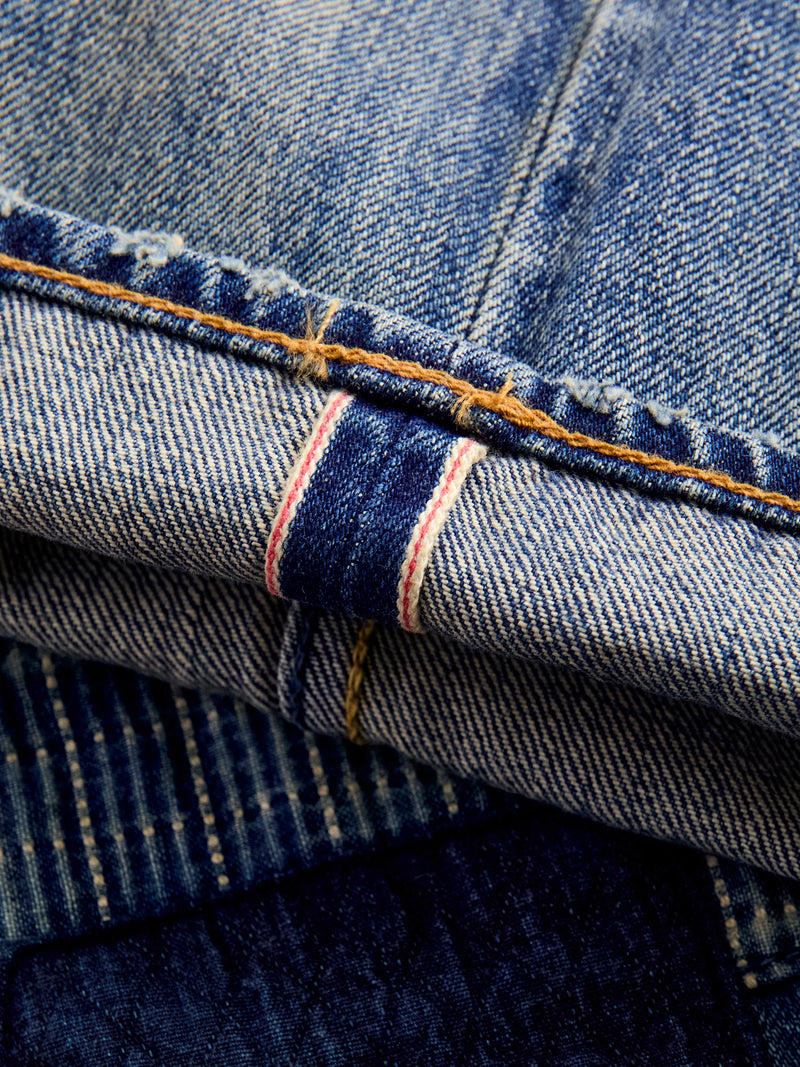 MG115 Boro Repair Selvedge Denim - Classic Straight Fit
