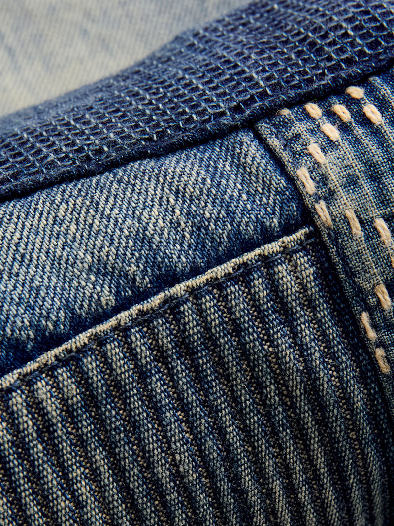 MG115 Boro Repair Selvedge Denim - Classic Straight Fit