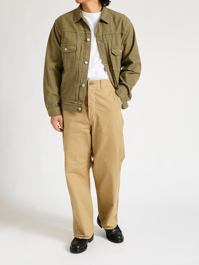 MXGJ1003 "British Army Green" 10.5oz Selvedge Denim Type-2 Jacket