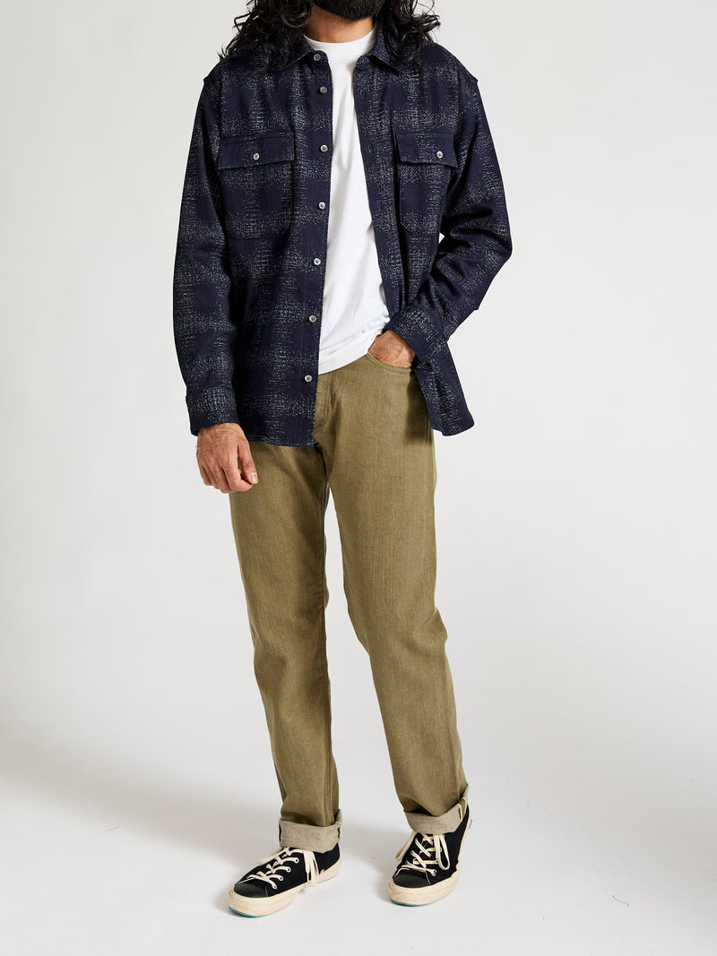 MJXE1300 "British Army Green" 10.5oz Selvedge Denim - Relaxed Tapered Fit