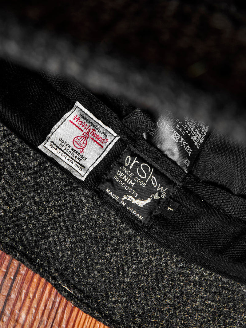 Harris Tweed Bucket Hat in Black