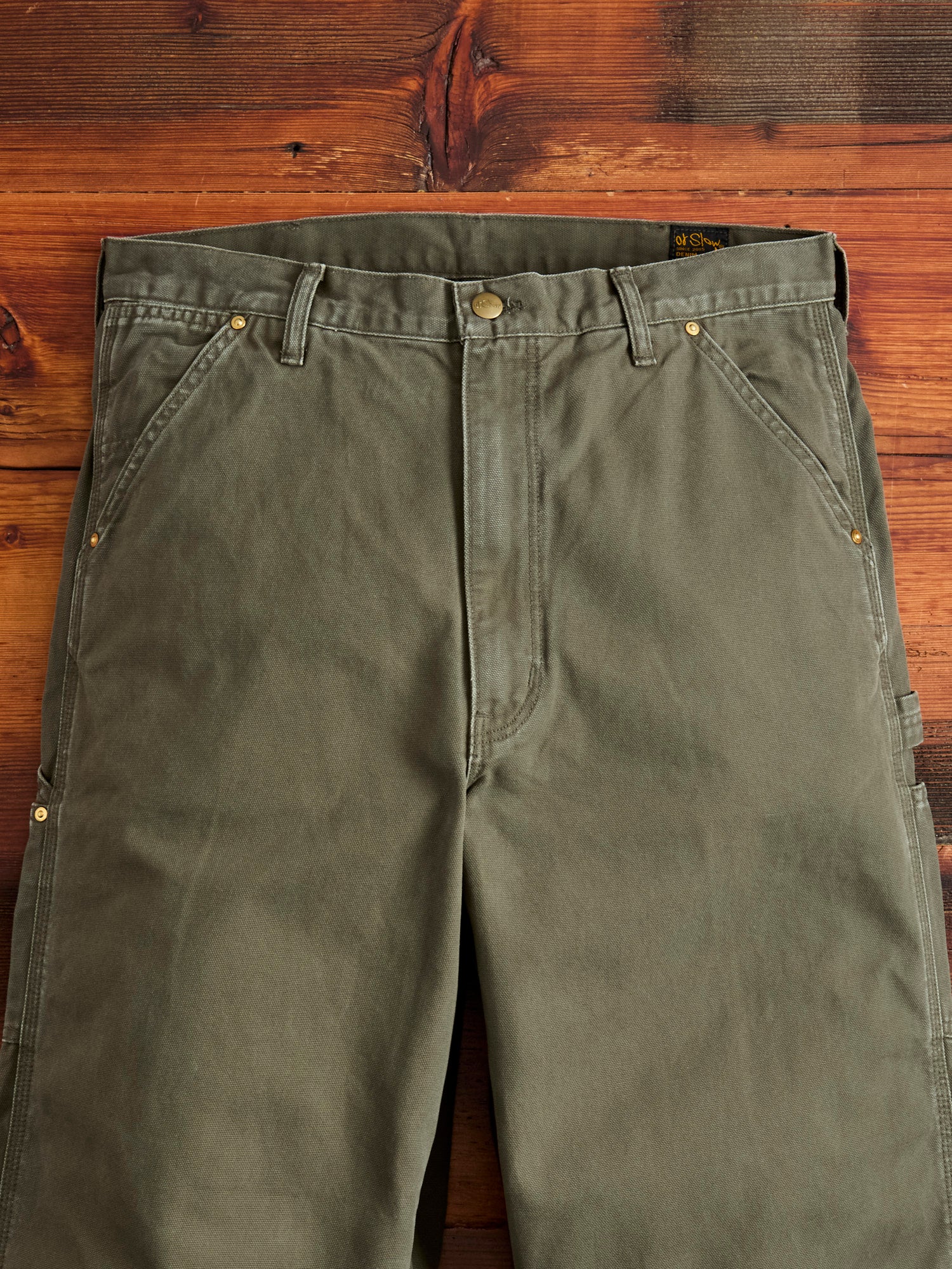 Dad's Fit Painter Pants in Army Green – Blue Owl Workshop