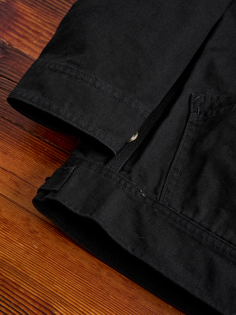 11.5oz Cotton Canvas Work Jacket in Black