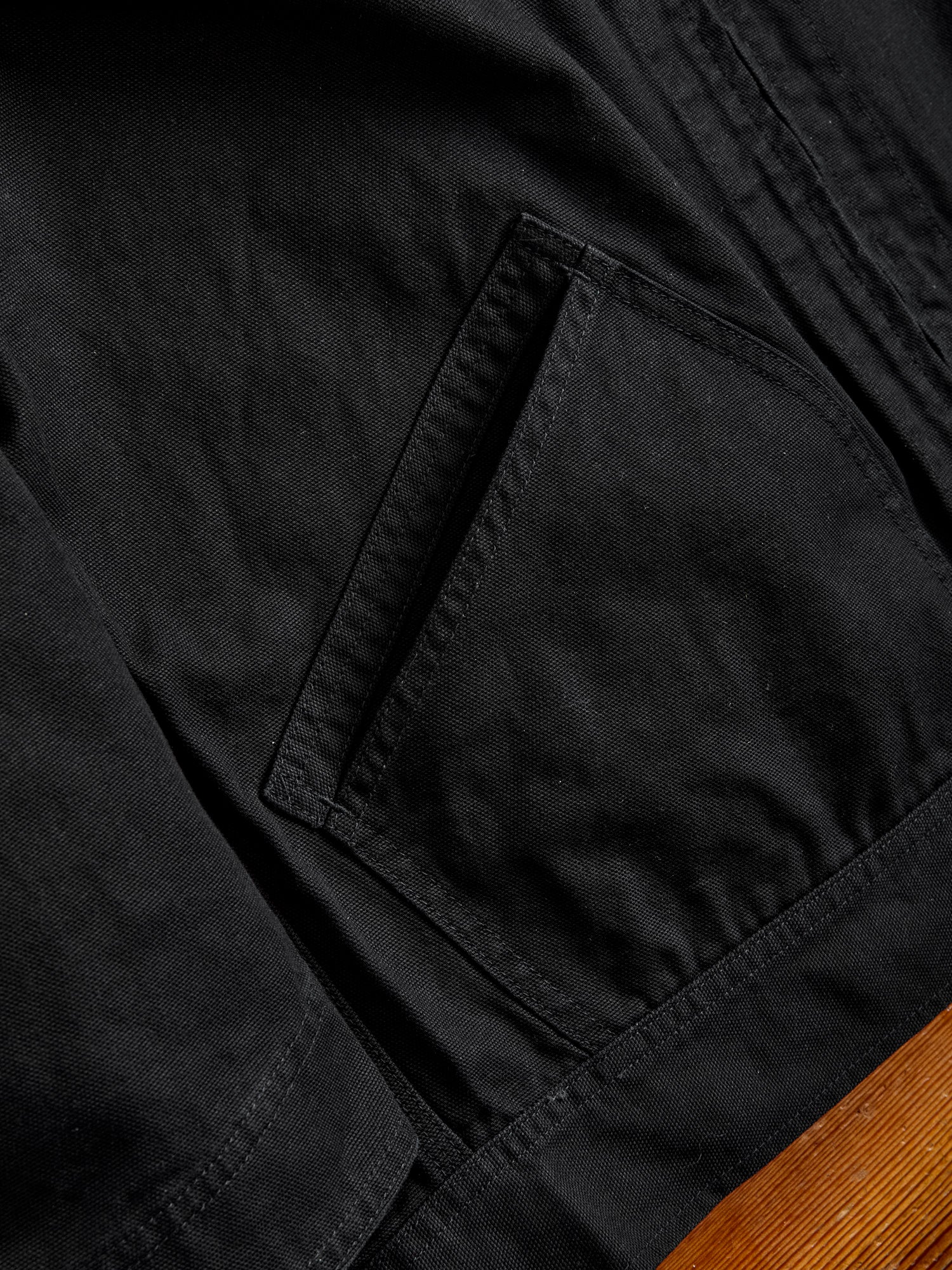11.5oz Cotton Canvas Work Jacket in Black – Blue Owl Workshop