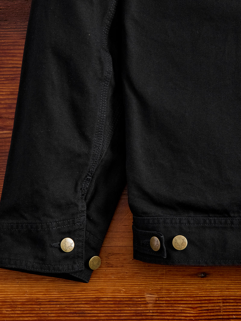 11.5oz Cotton Canvas Work Jacket in Black