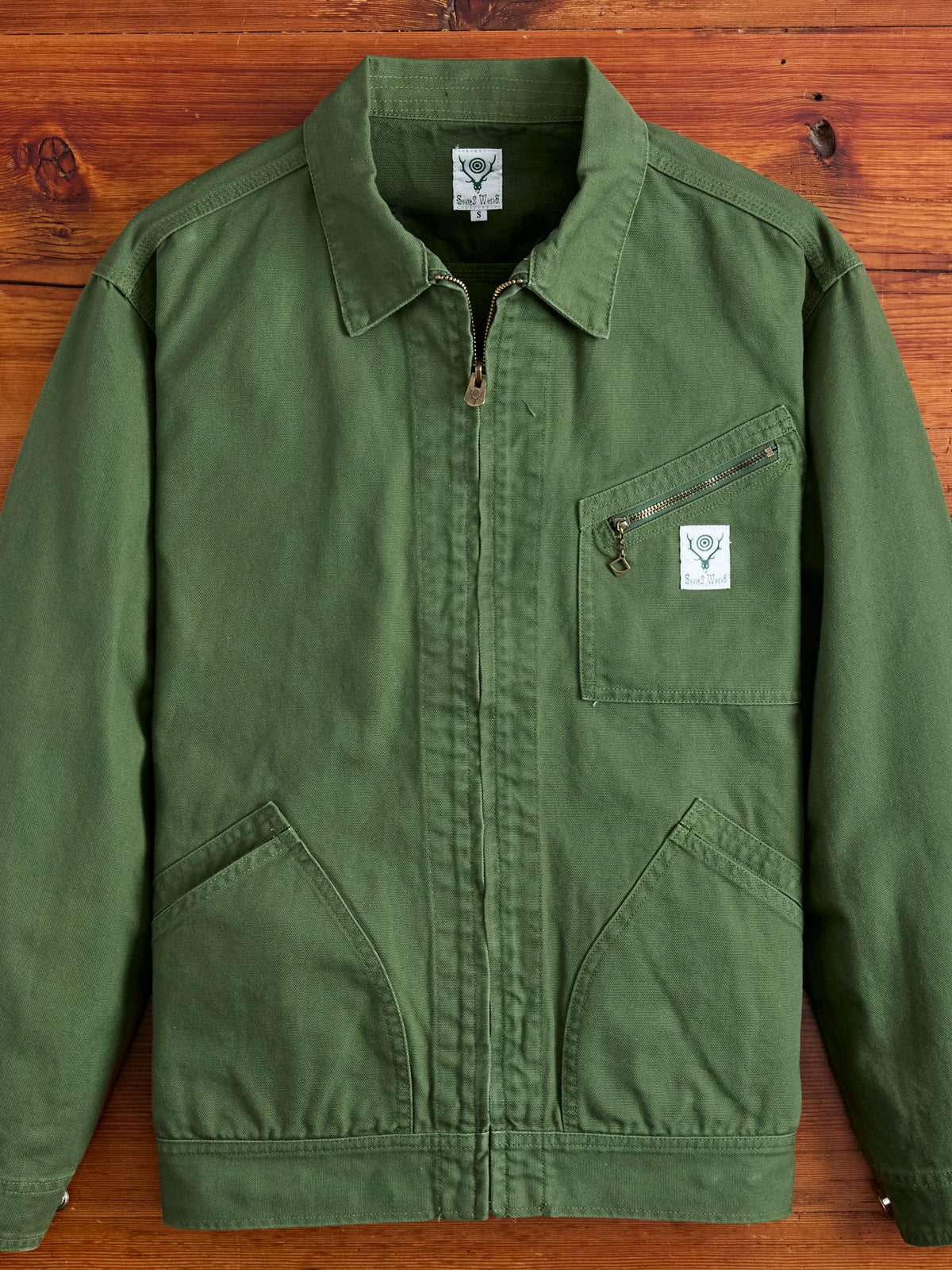11.5oz Cotton Canvas Work Jacket in Moss Green – Blue Owl Workshop