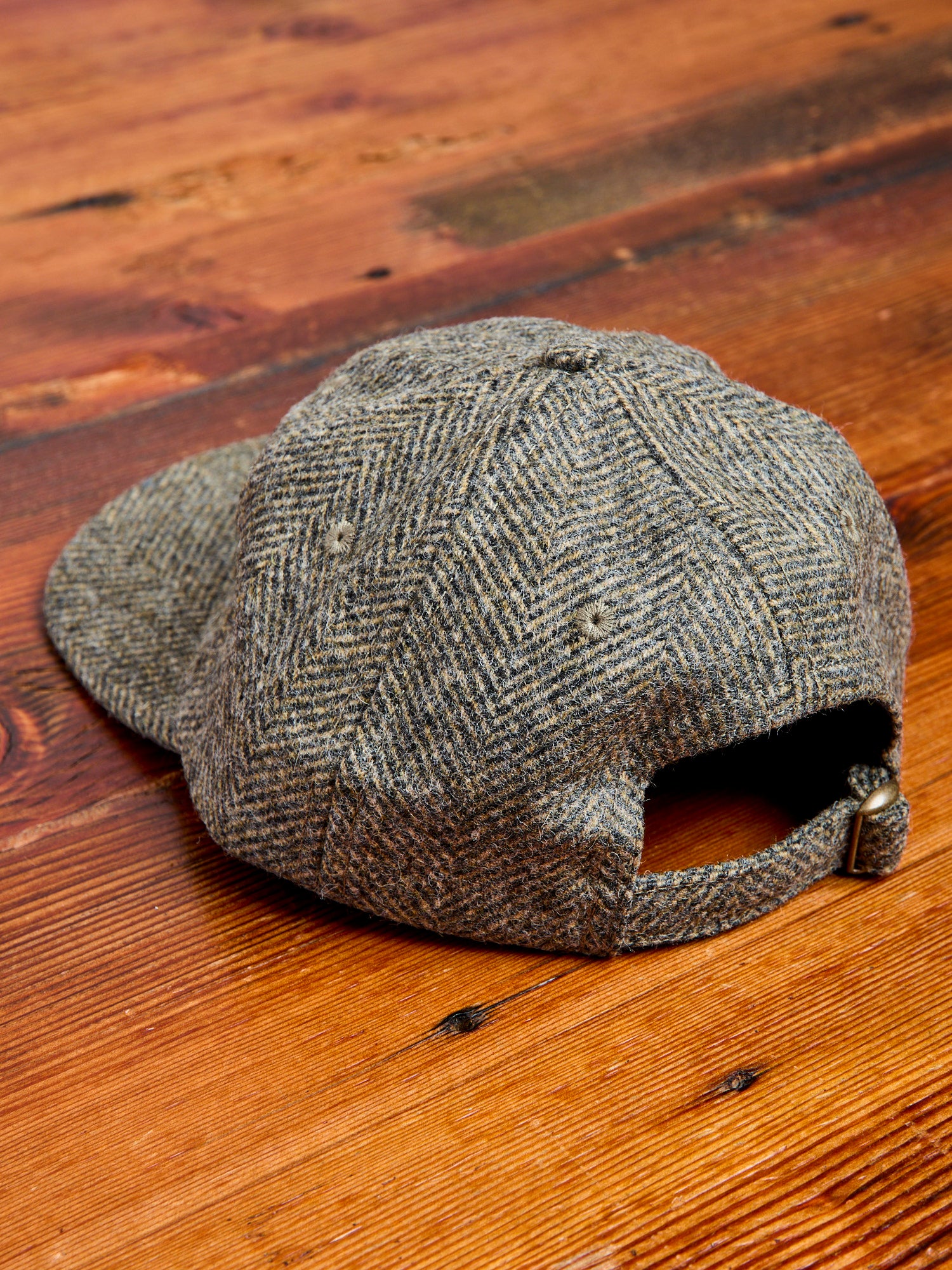 Baseball Hat in Warm Charcoal Herringbone Wool – Blue Owl Workshop