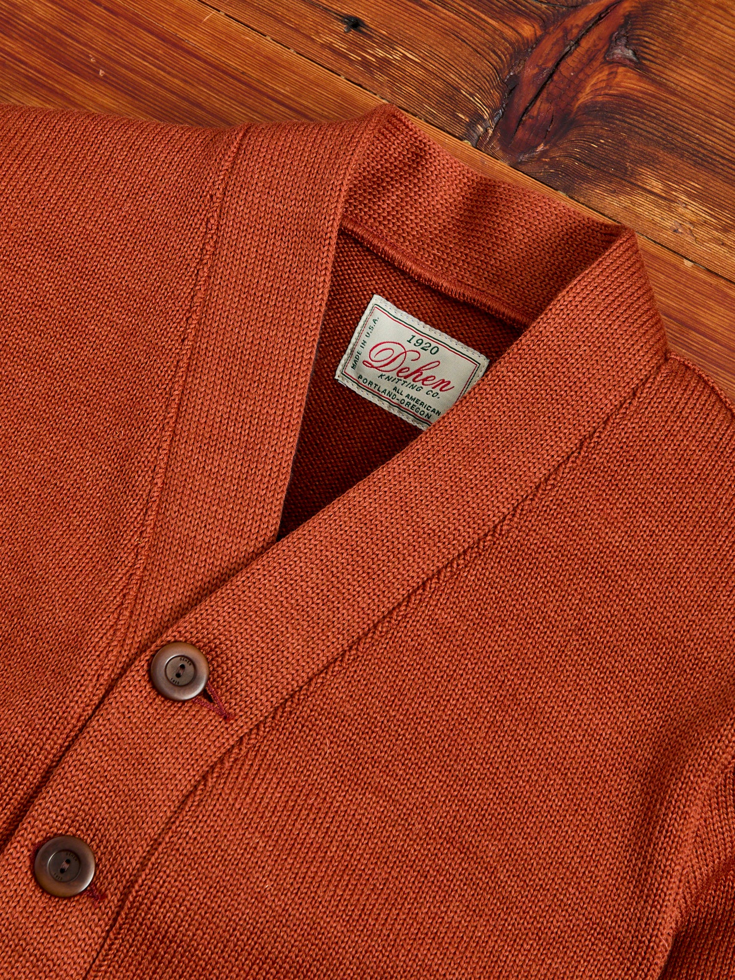Classic Cardigan in Burnt Orange – Blue Owl Workshop