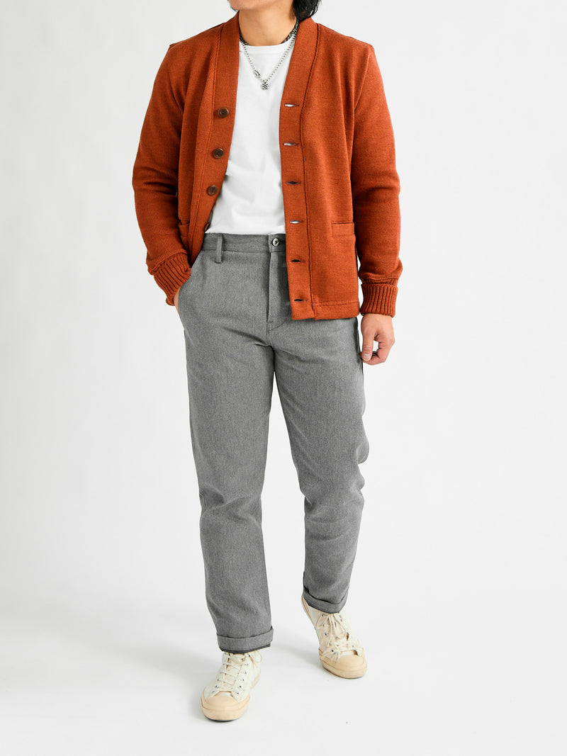 "Officer High Trouser" in 12oz Grey Selvedge Denim