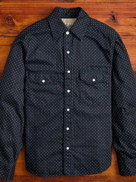 Bodie Shirt in Polkadot Denim – Blue Owl Workshop