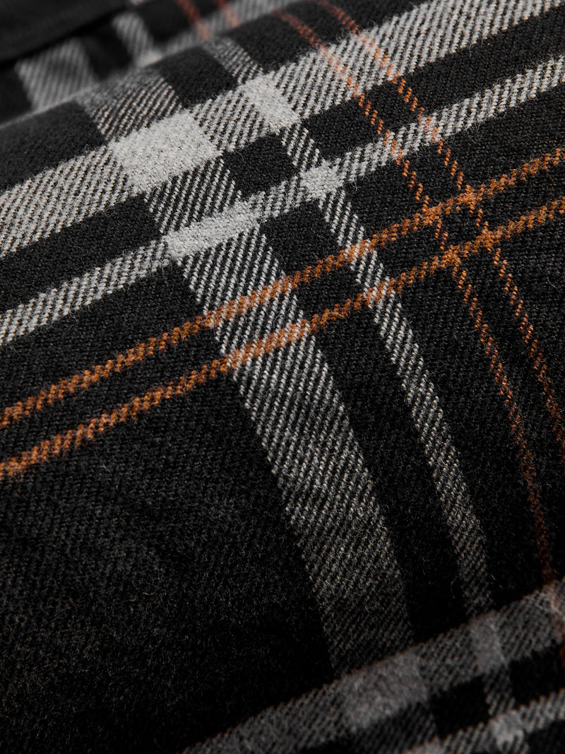 Utility Work Shirt in Black Plaid