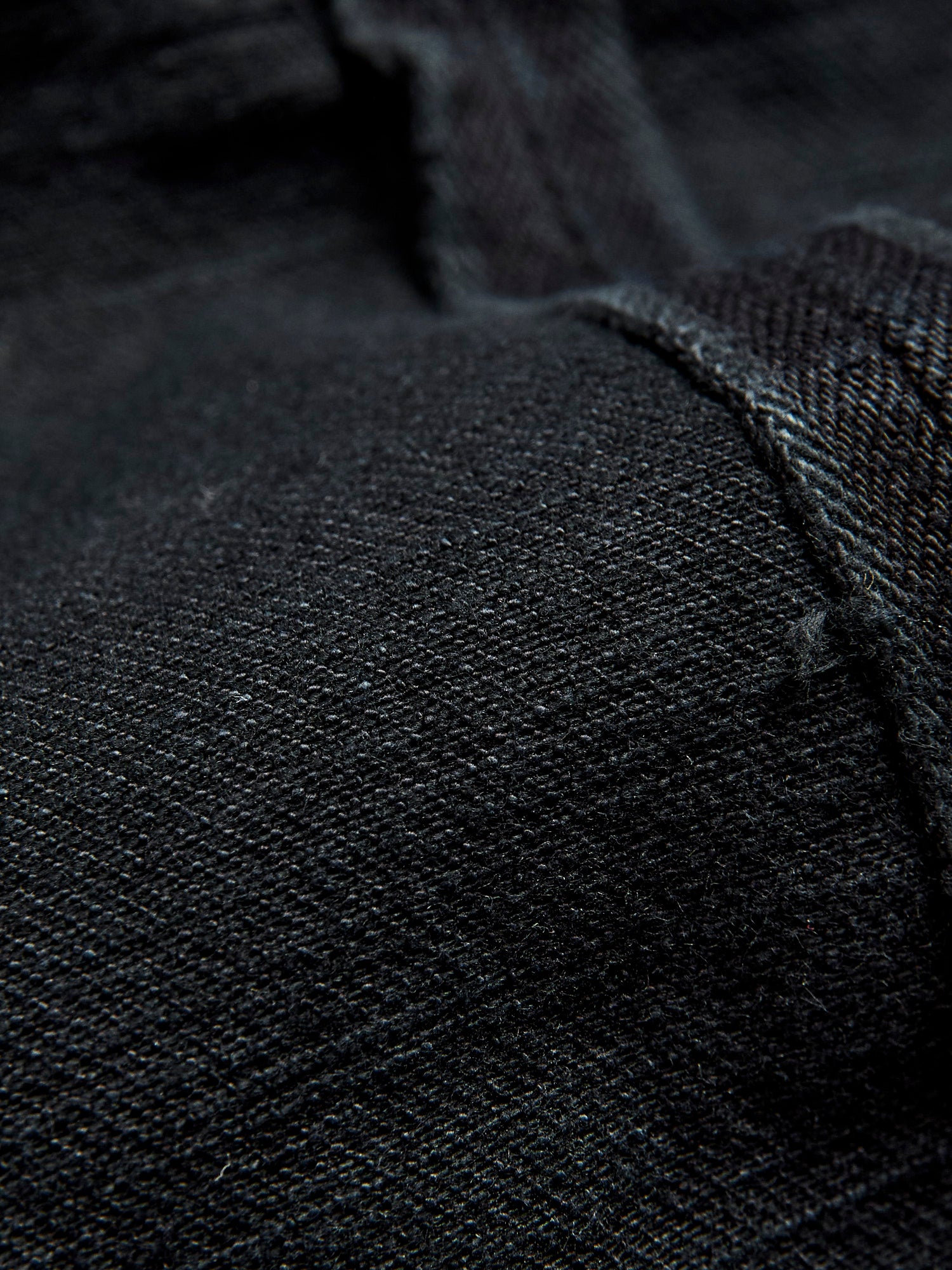 その他 OJ DENIM 34 BLACK Black 14oz Japanese Denim Jeans - Premium Men's Custom-Fit