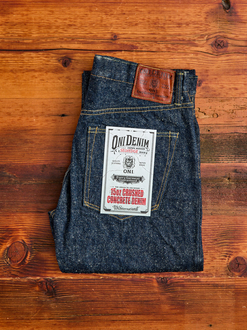 246-CCD "Crushed Concrete" 15oz Selvedge Denim - Clean Straight Fit