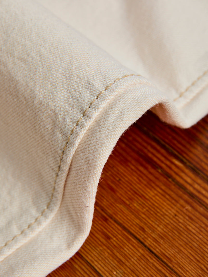 1172-1 "Ecru Beige" 14oz Rinsed Selvedge Denim - Regular Straight Fit