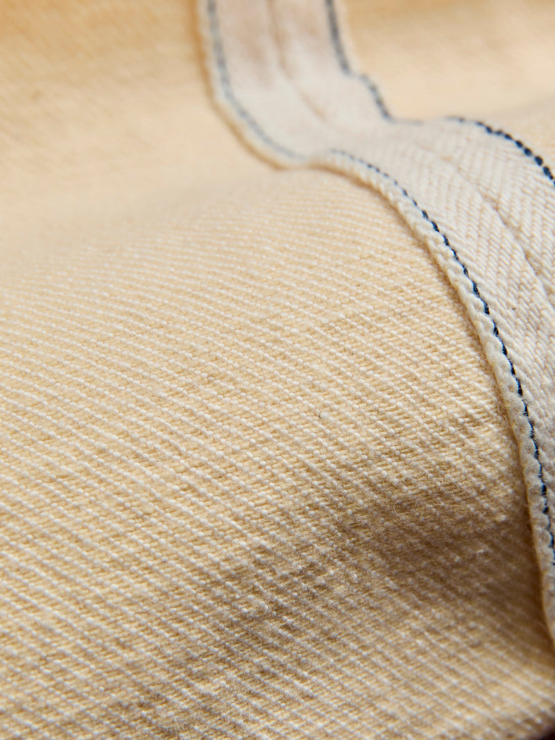 1172-1 "Ecru Beige" 14oz Rinsed Selvedge Denim - Regular Straight Fit