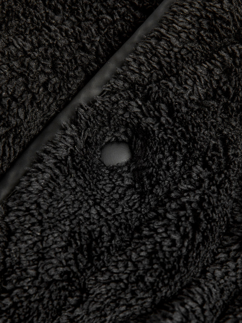 Reversible Nylon Ripstop Boa Liner Jacket in Black