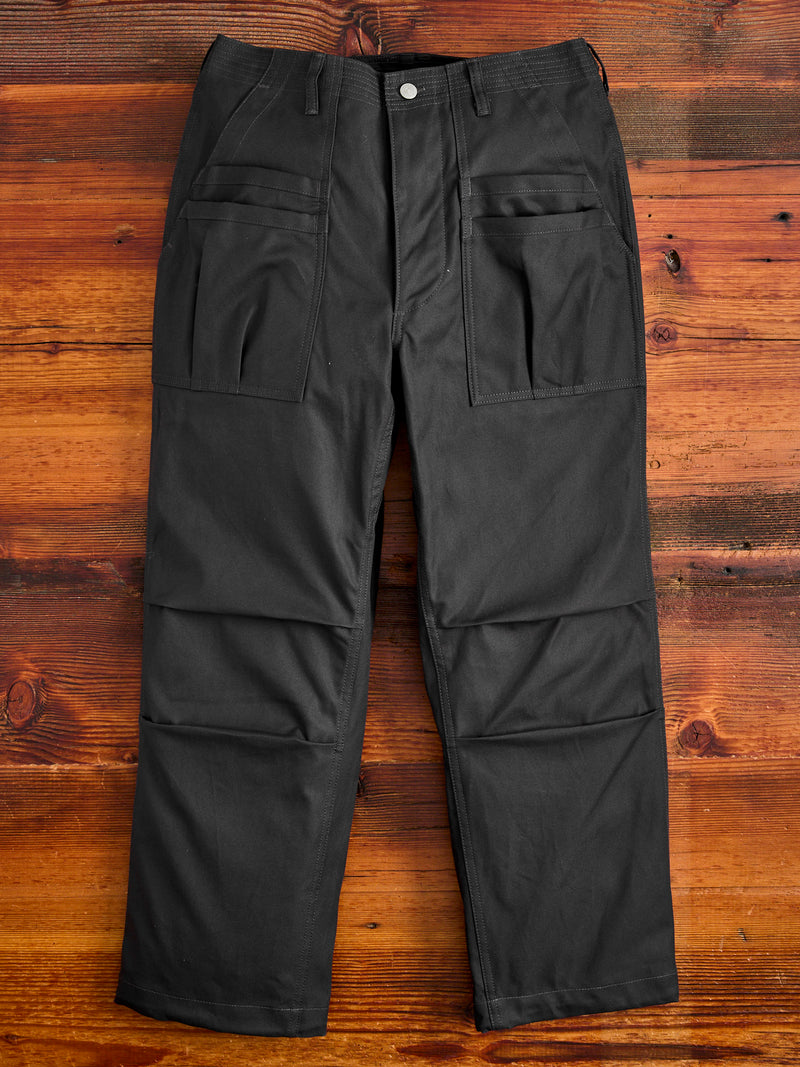 Duck Canvas Overgrown Fatigue Pants in Charcoal