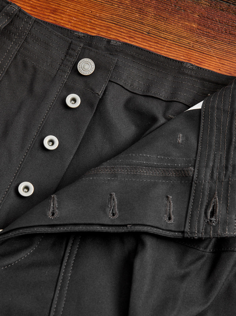 Duck Canvas Overgrown Fatigue Pants in Charcoal