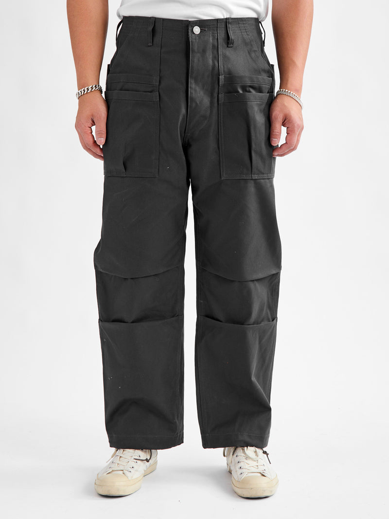 Duck Canvas Overgrown Fatigue Pants in Charcoal