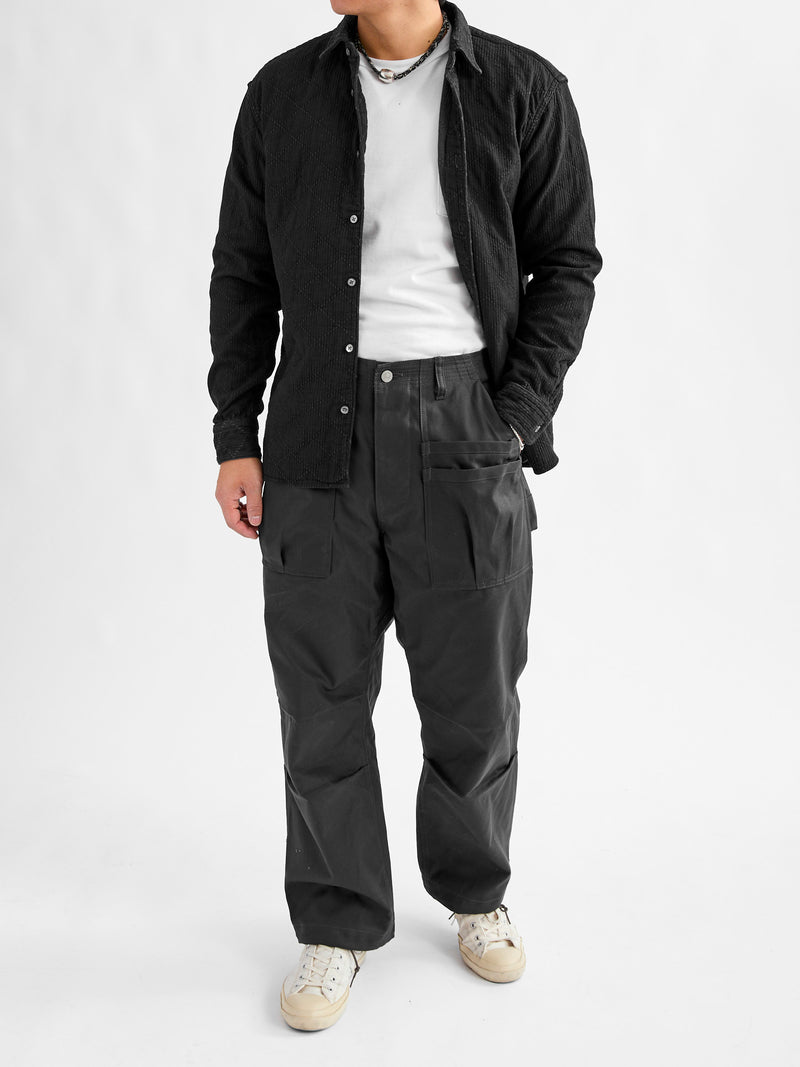 Duck Canvas Overgrown Fatigue Pants in Charcoal