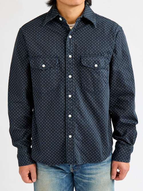 Bodie Shirt in Polkadot Denim