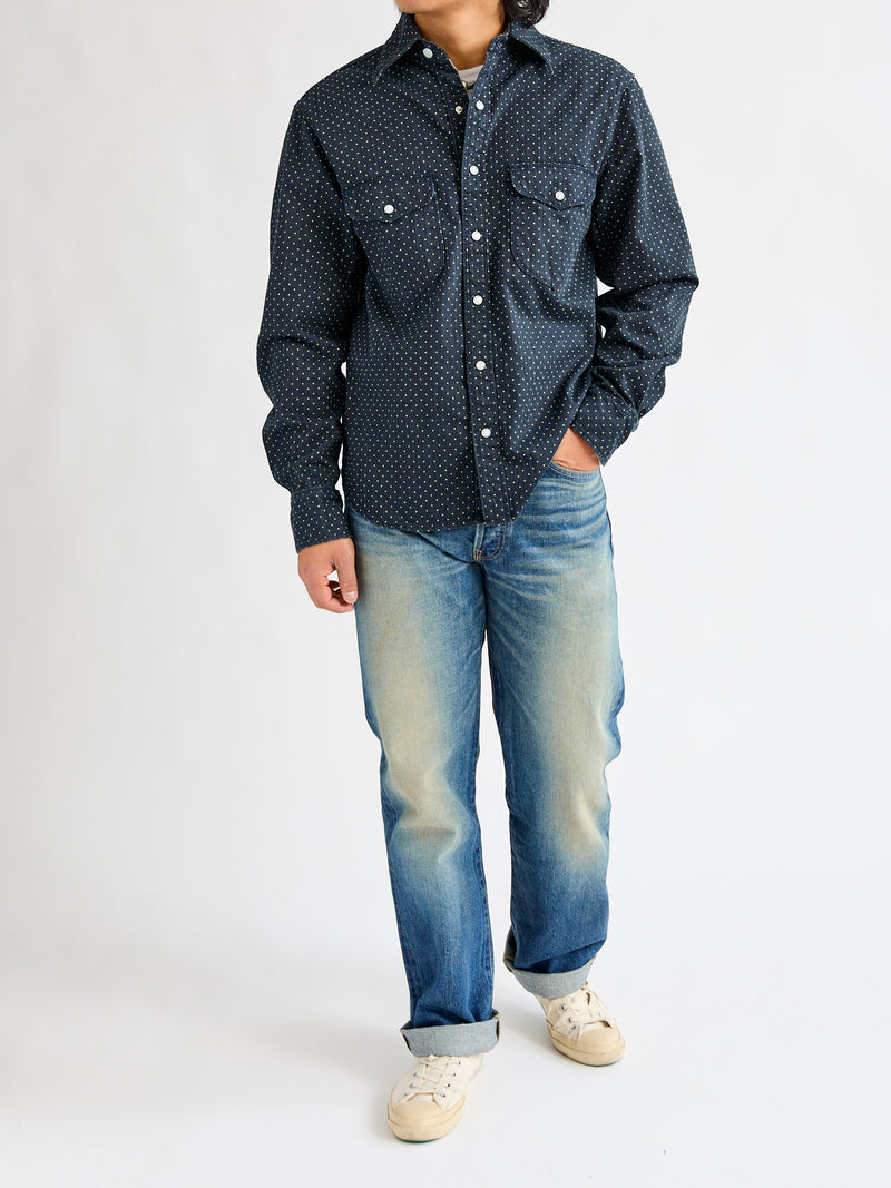 Bodie Shirt in Polkadot Denim
