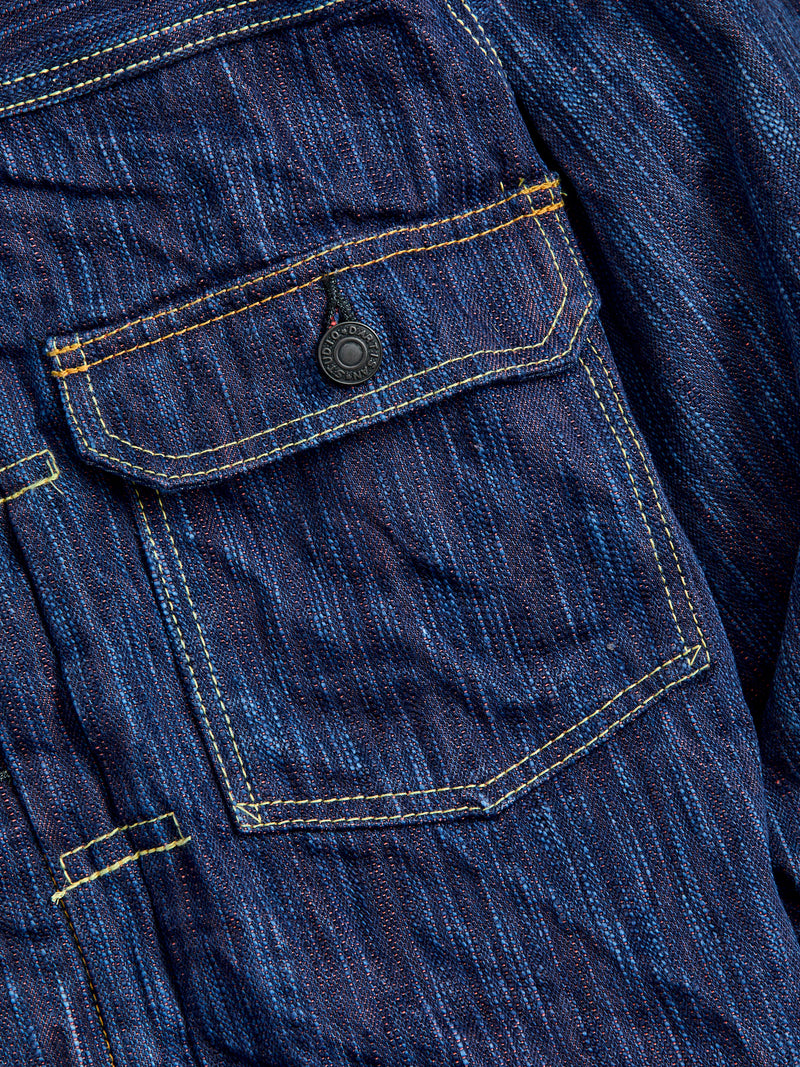 SP-088 "Tokushima Hinode-Awa Shoai" 45th Anniversary 15oz Selvedge Denim Type-2 Jacket in Indigo