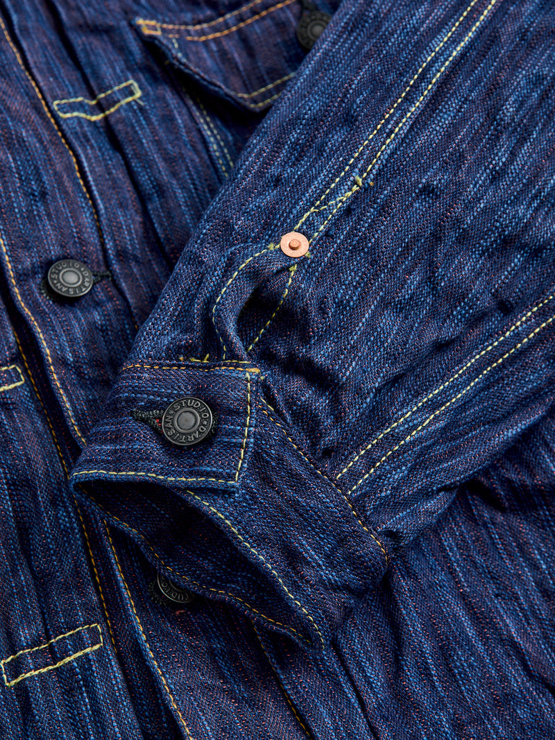 SP-088 "Tokushima Hinode-Awa Shoai" 45th Anniversary 15oz Selvedge Denim Type-2 Jacket in Indigo