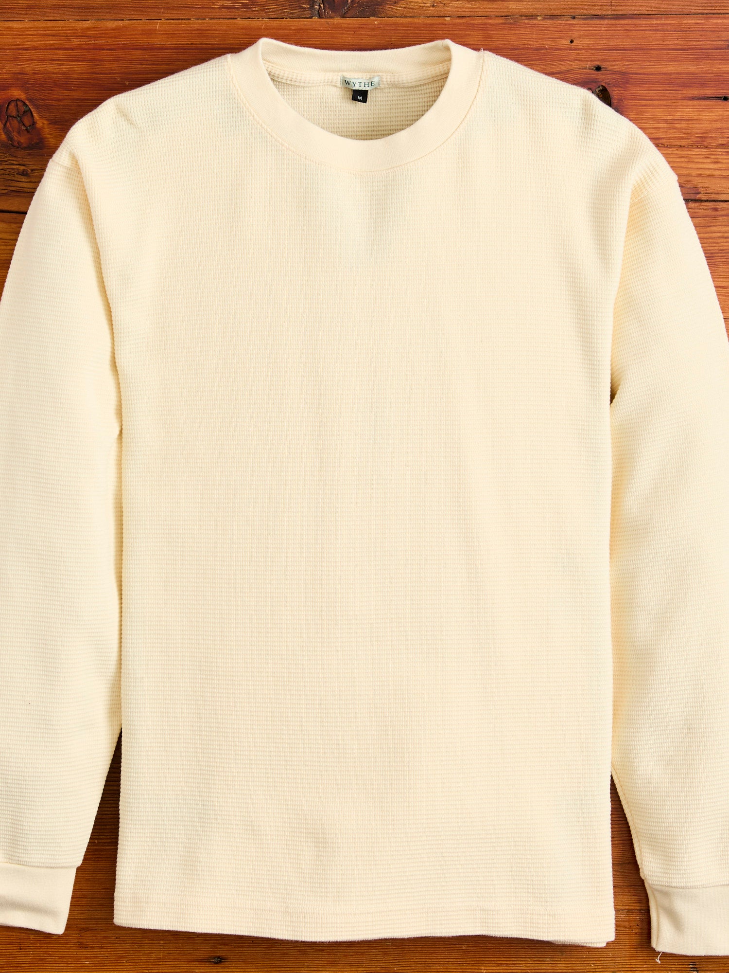 Cotton Longsleeve Thermal Knit in Cream – Blue Owl Workshop